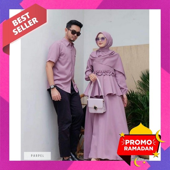 Ethica Couple 160 Dark Sapphire Baju Pasangan Terbaru 2023Kekinian Kembaran Koko Gamis Lebaran Baren