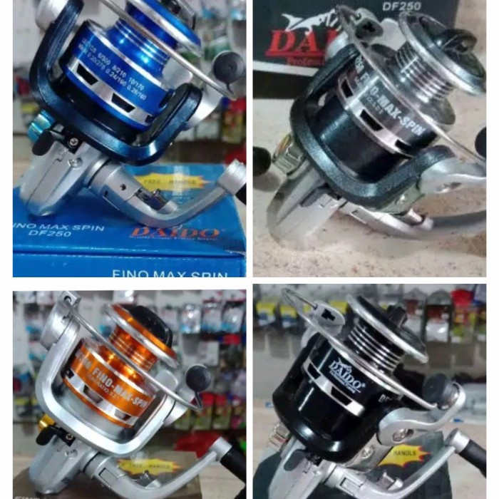 Terlaris Reel Pancing Daido Fino Max Spin Df 250 Spool Besi Bonus Handle Murah