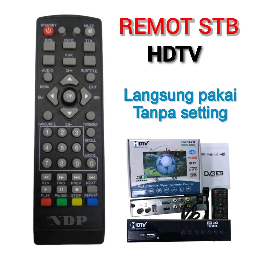 Remot untuk stb HDTV Tanpa setting