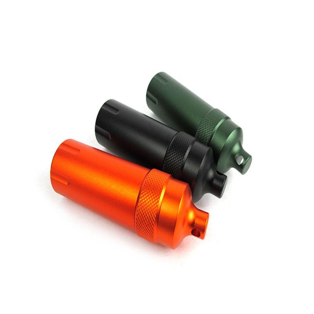 Agustina Tahan Air Canister Mini Camping Survival Kuningan Tidak Teratur Toples EDC Alat Luar Ruangan Seal Botol
