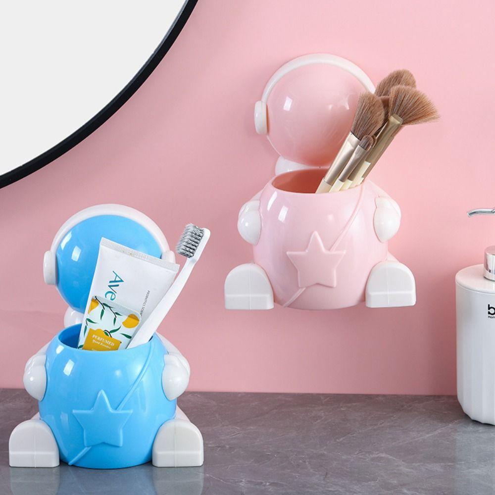 Mxbeauty Tempelan Dinding Pen Pensil Holder Kartun Rumah Siswa Meja Ornamen Alat Tulis Serba Serbi Astronot Pen Holder