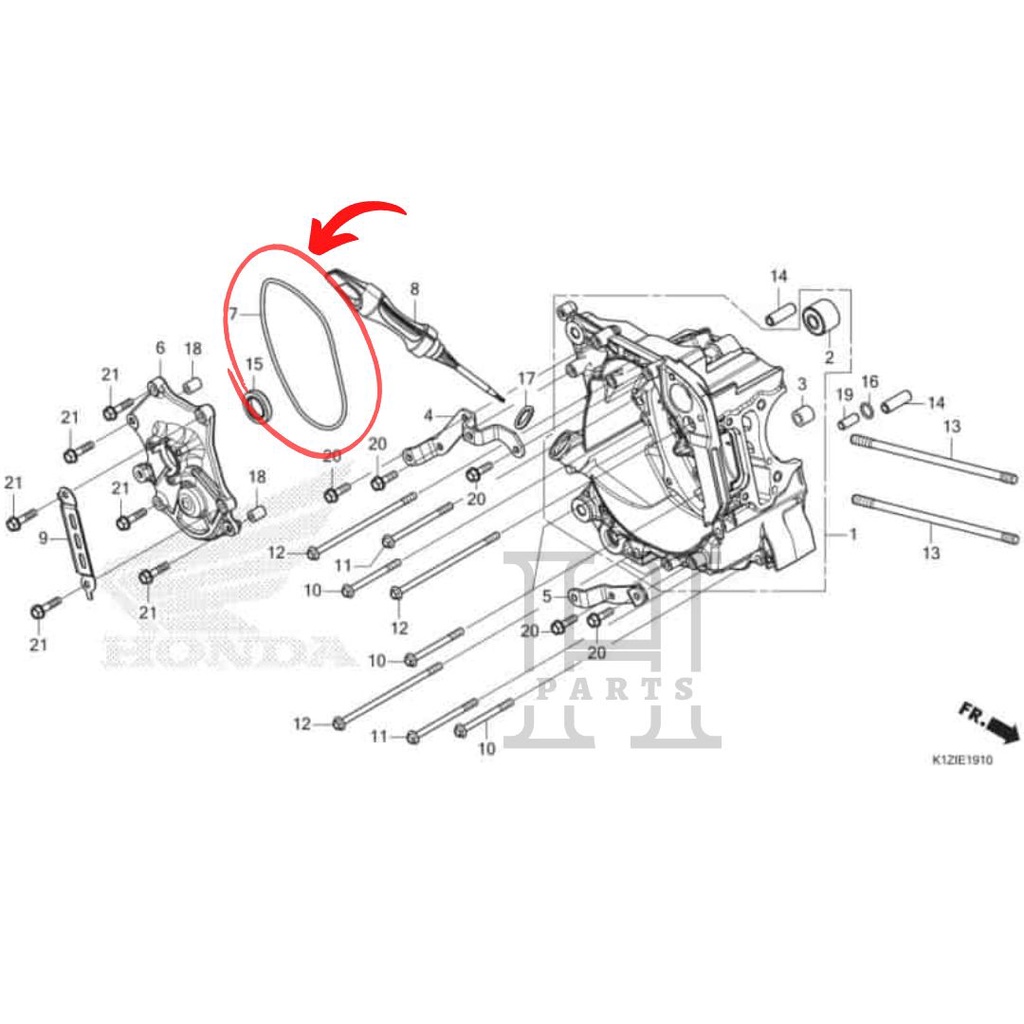 ORING SIL KARET PAKING TUTUP MAGNET GASKET STATOR BASE ADV PCX VARIO 160 11363-K0R-V00 ASLI ORIGINAL AHM HGP HONDA