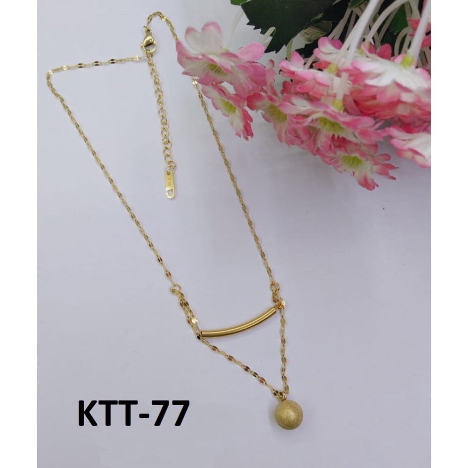 KALUNG TITANIUM EMAS GOLD BULAT PASIR TERMURAH / DUNIA GELANG TERBARU