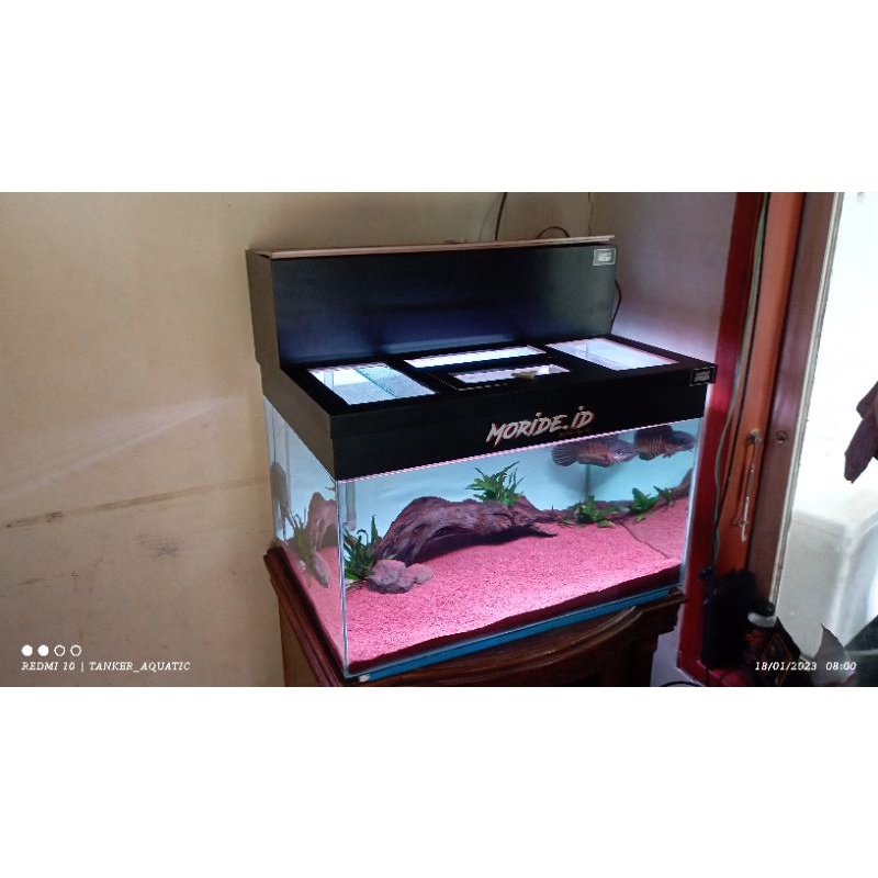 tutup aquarium custom model FILTER BELAKANG, ukuran 50cm x 30cm