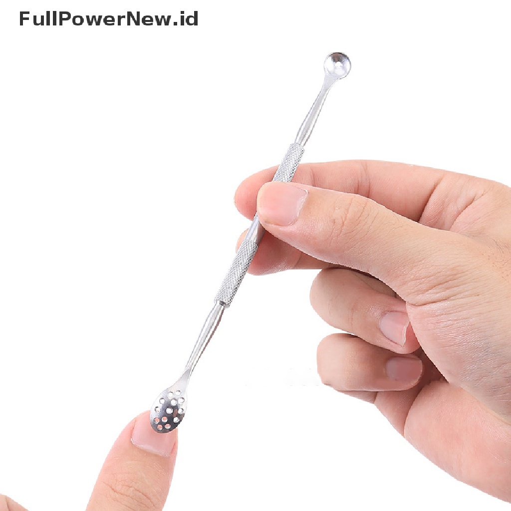 Power 1Pcs Pendorong Kutikula Kuku Pendorong Kutikula Stainless Steel Ganda Manicures Remover ID