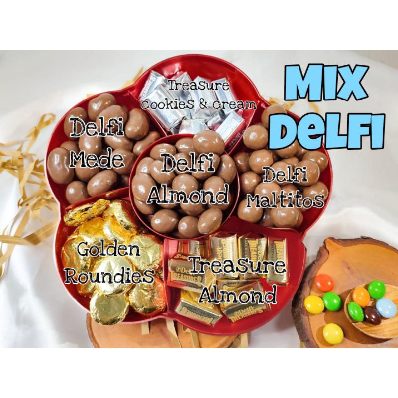 

Paket Coklat Delfi Toples Bunga / Parsel Cokelat Lebaran Murah/Hamperes Lebaran Mix Delfi