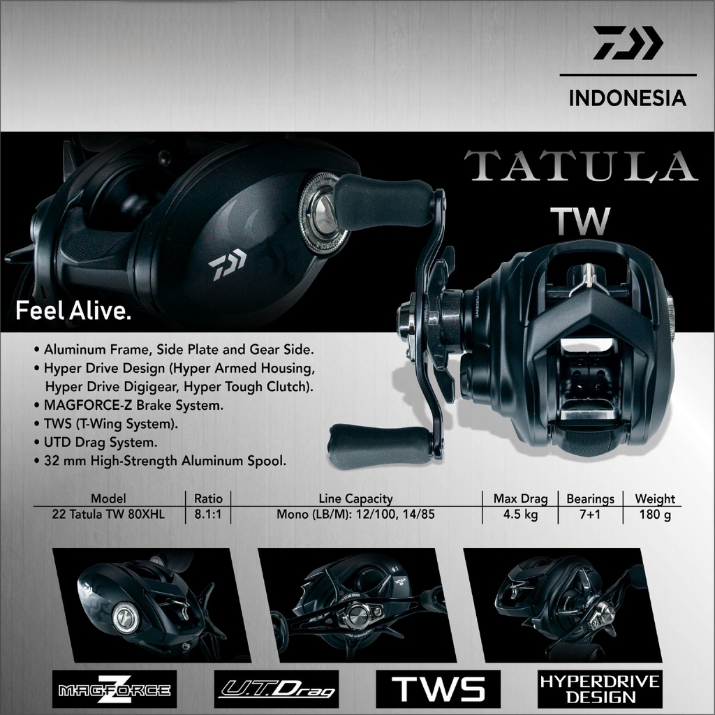 Reel Casting BC Daiwa Tatula TW 80XHL