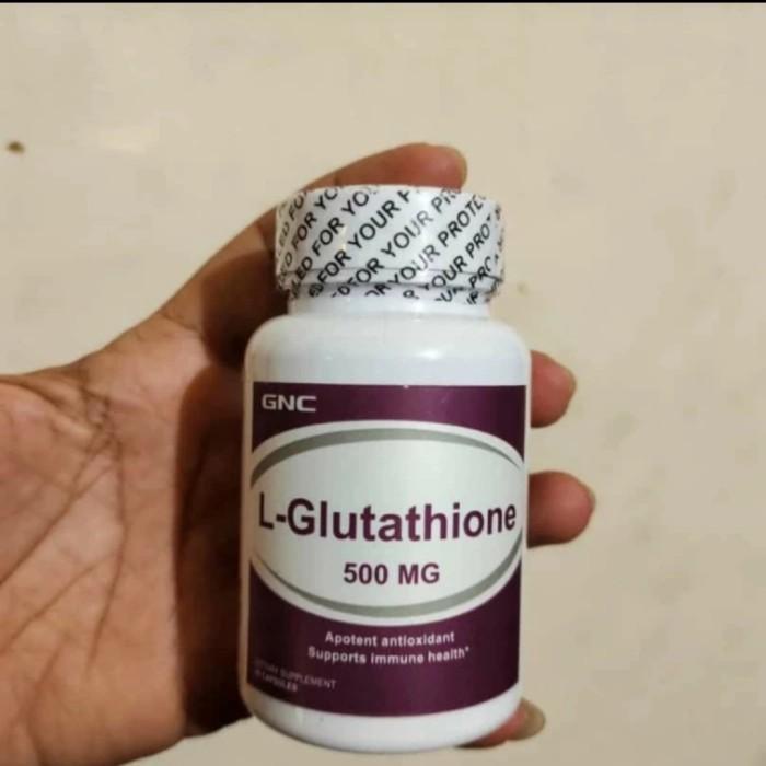 GNC GLUTATHIONE 500MG SUPLEMAN PEMUTIH KULIT BADAN AMPUH ASLI ORIGINAL