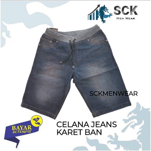 Celana Pendek Pria NABIN MOTIF Pinggang Karet Rip Pinggang Karet size 27-32 33-38 - sckmenwear GROSIR