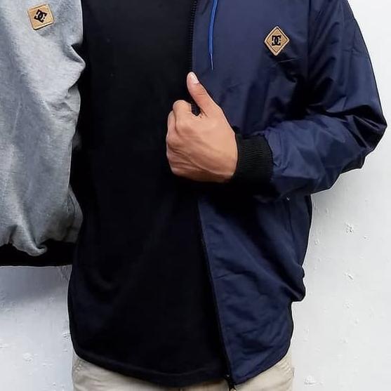 ☄ Jaket Parasut Bolak Balik / Jaket Anti Air / Jaket Pria Bolak Balik ◌