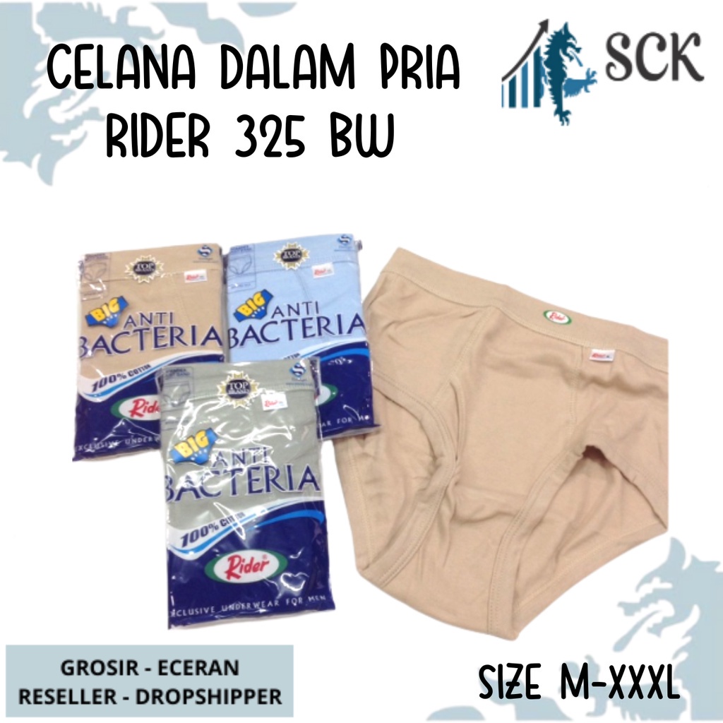 CD Pria RIDER 325 WARNA ANTI SELIP / Celana Dalam Antibacteria  - sckmenwear GROSIR