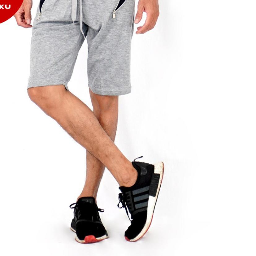 ☏ OKECHUKU Celana Pendek Jogger Joger Pria Selutut / Sedengkul Sweatpants - Jacque ✪