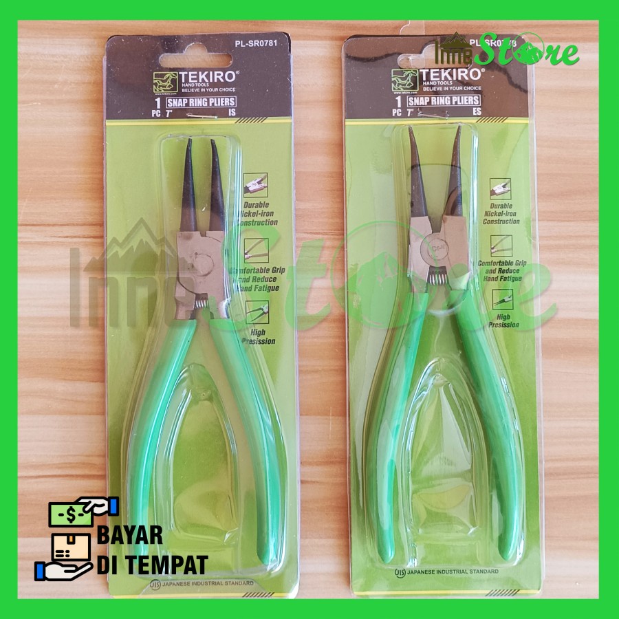 Tang Snap Ring Tekiro 2bh 7" Lurus Buka Tutup Tang Snapring