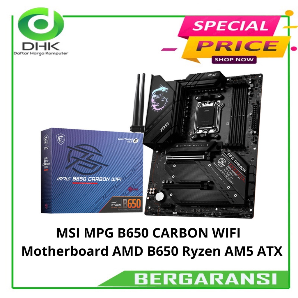 MSI MPG B650 CARBON WIFI Motherboard AMD B650 Ryzen AM5 ATX