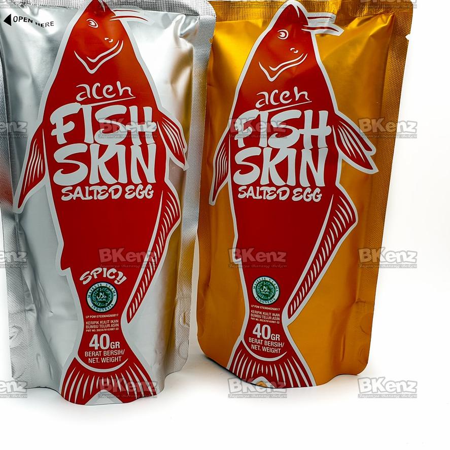 

☏ Aceh Fish Skin Salted Egg 40gr Paket Isi 2 ORIGINAL dan SPICY Mirip Irvins Ei FREE Bubble Wrap ♪