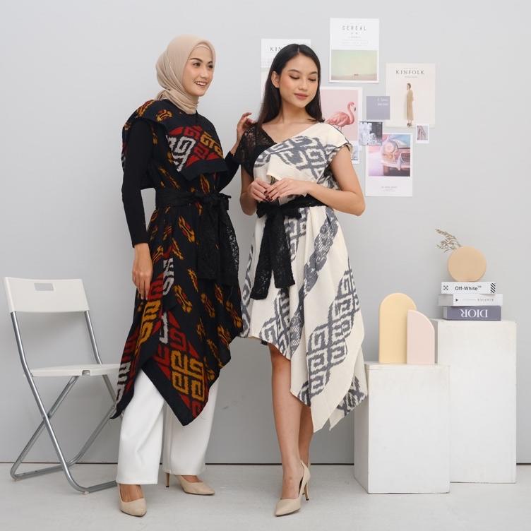 Terbaik SIERA DRESS TENUN IKAT ASLI SONGKET TROSO JEPARA TORAJA DAYAK LOMBOK DRESS KONDANGAN DRESS N