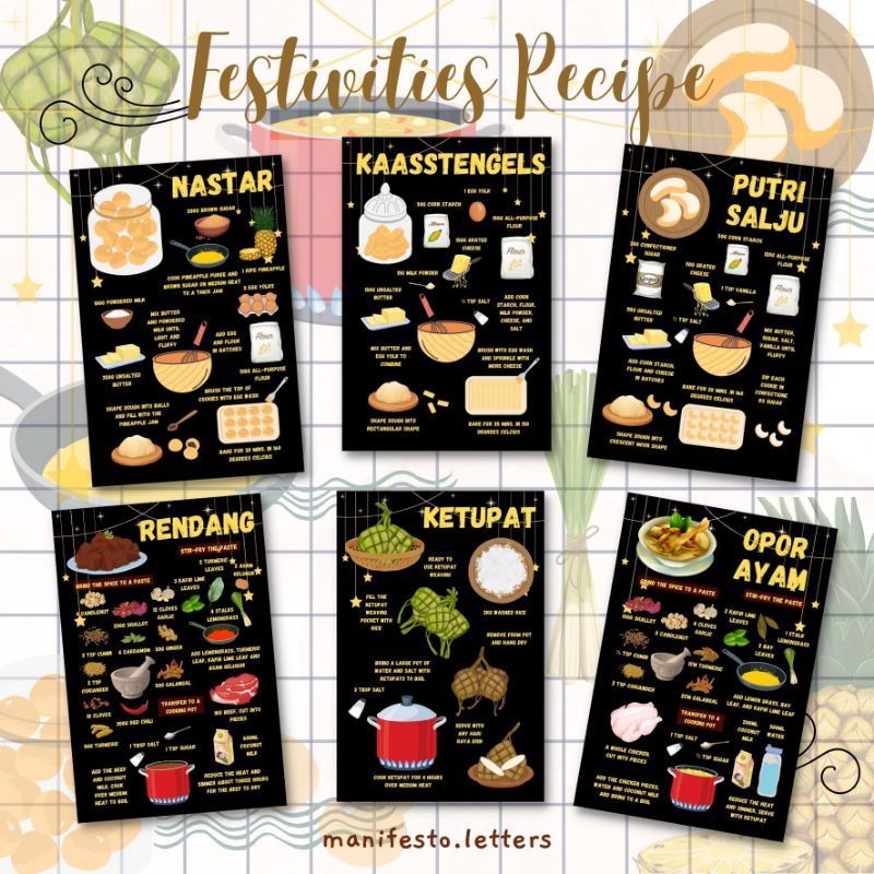 

Postcard Festivities Recipe | Kartu Pos Resep Cookies | Hari Raya | Lebaran | Opor Ayam