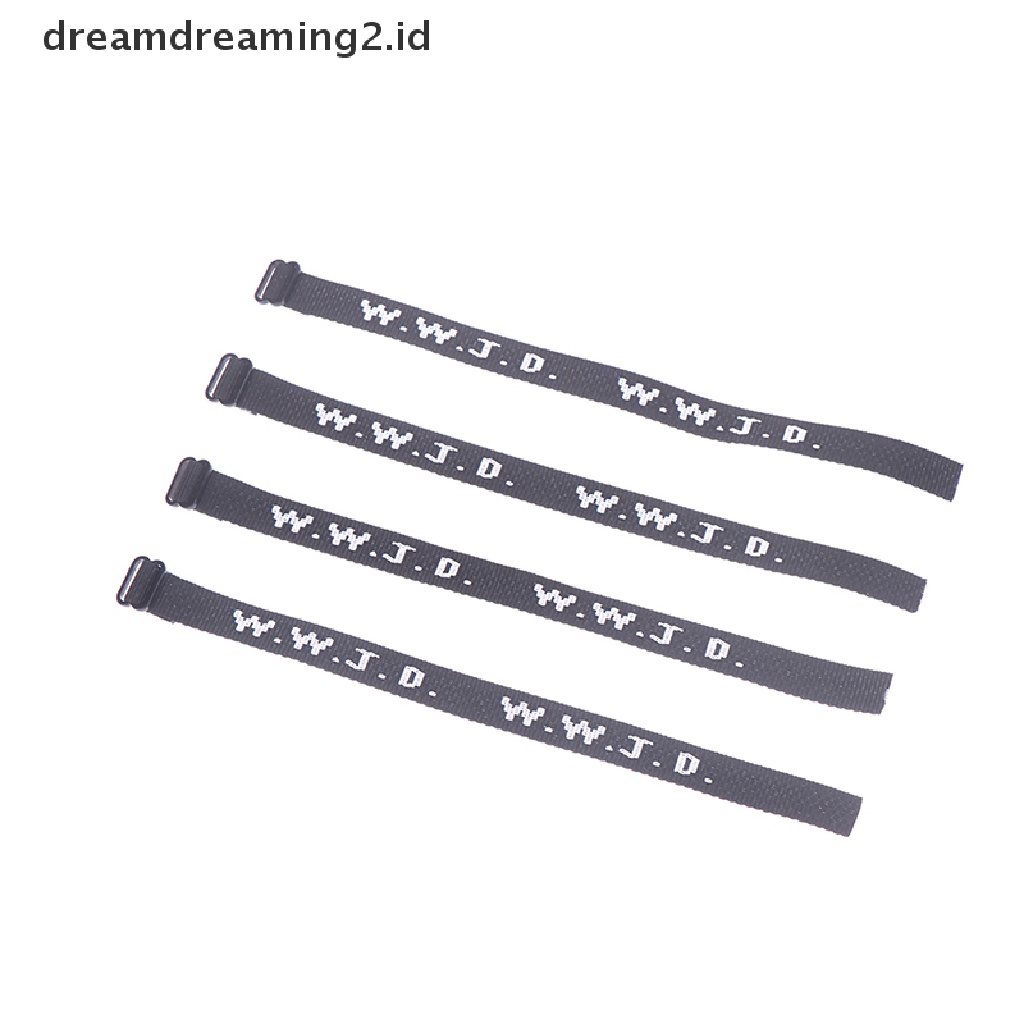 (dream) 4pcs Gelang WWJD Gelang Religi Gelang Alkitab What Would Jesus Do.