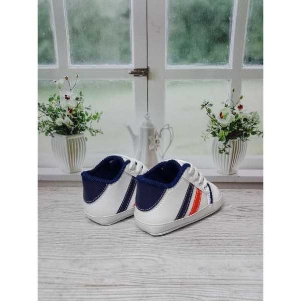 sepatu bayi prewalker anak unisex usia 0-12 bulan anti selip /sepatu bayi murah - pelangi