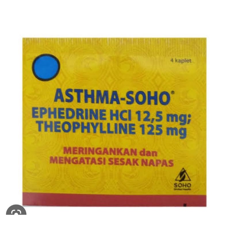 asthma soho strip isi 4 tablet / asma soho strip