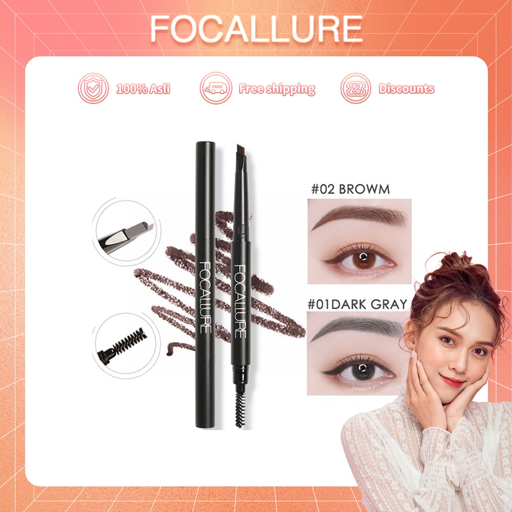 FOCALLURE Waterproof Long-Lasting Eyebrow Pencil - 3 Colours Pensil alis Untuk Mata FA18