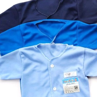 3PCS Baju Bayi Baru Lahir Newborn LakiLaki Perempuan Lengan Pendek Lusinan Polos seri Navy Murah