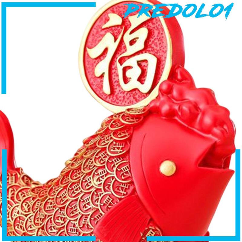 [Predolo1] Patung Ikan Cina Koleksi Hadiah Patung Ornamen Feng Shui Untuk Dekorasi Desktop