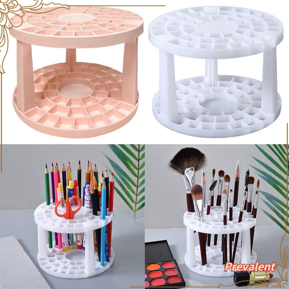 Preva Makeup Brushes Holder Meja Lipat Organizer Bulat Penyimpanan Kosmetik Multi Fungsi