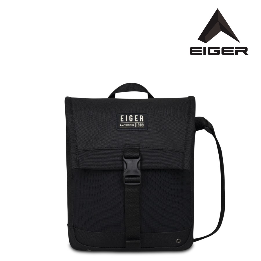 EIGER1989 TAS SELEMPANG PRIA RIVULET POUCH BAG BLACK - TAS SAMPING PRIA