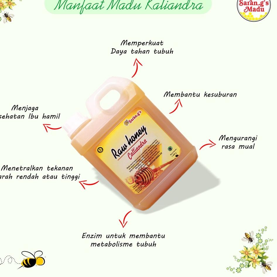 

➳ Asli Murni Kaliandra Raw honey 1.5kg nektar bunga Uji Lab ◘