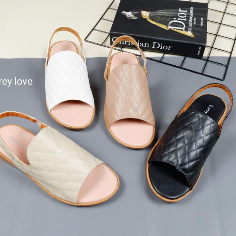 Murah Meriah SANDAL KOKOP WANITA MOTIF CHANEL NJ O1