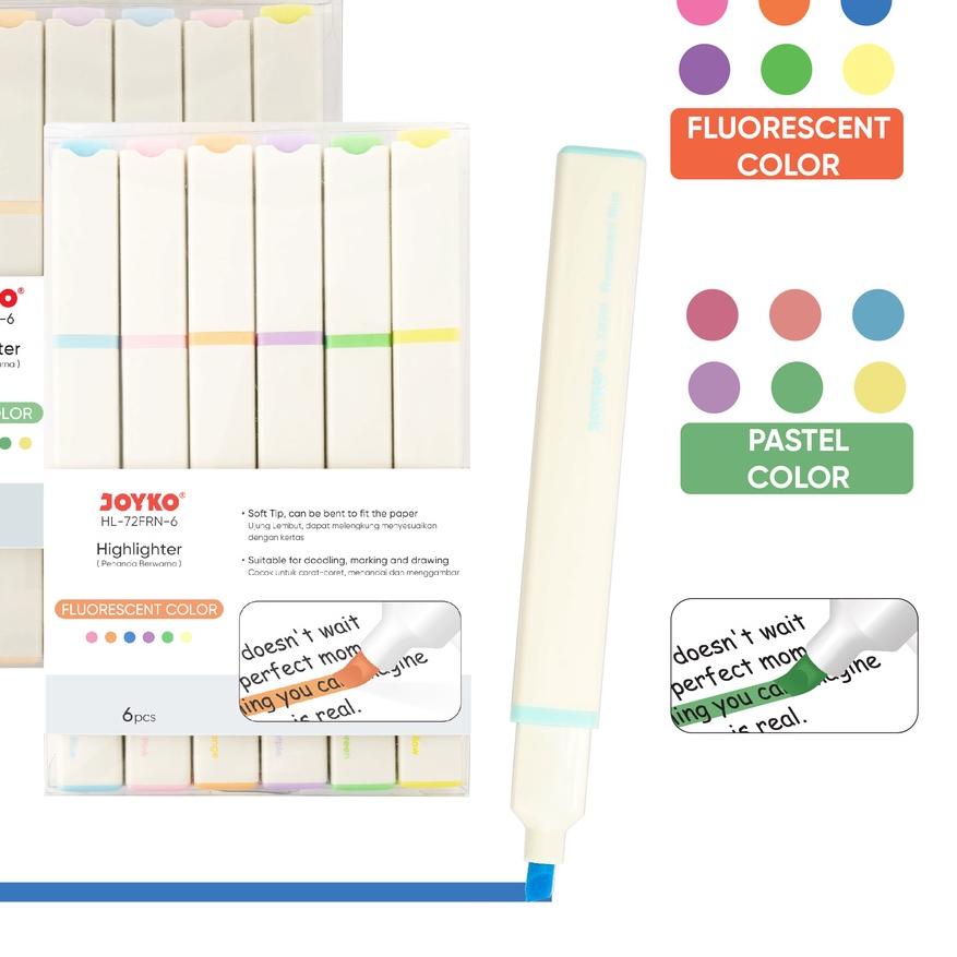 

WOW MURAH ♢ Penanda Berwarna Highlighter Joyko HL-72FRN ~ 72PTL 6 Warna;