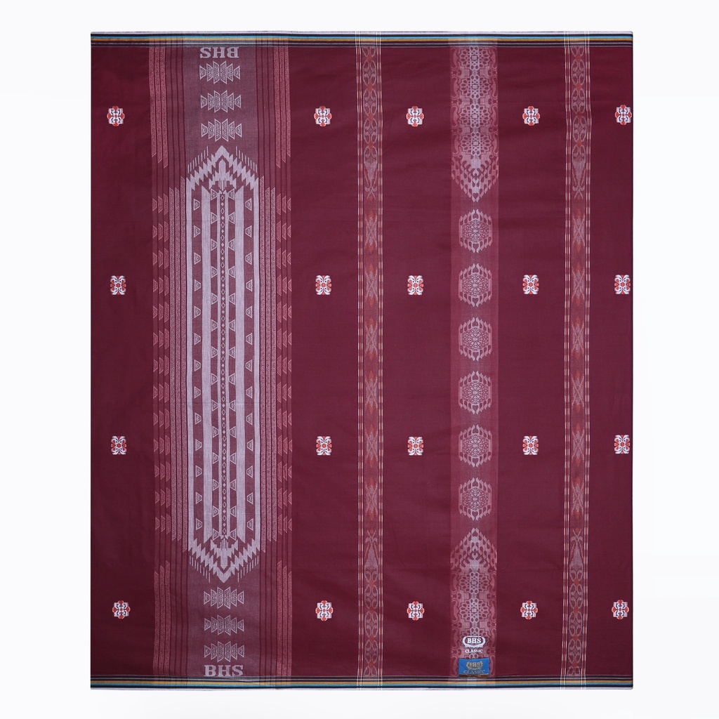 Sarung BHS Classic Gold Motif JGB Maroon/ CLS G BHS TERMURAH