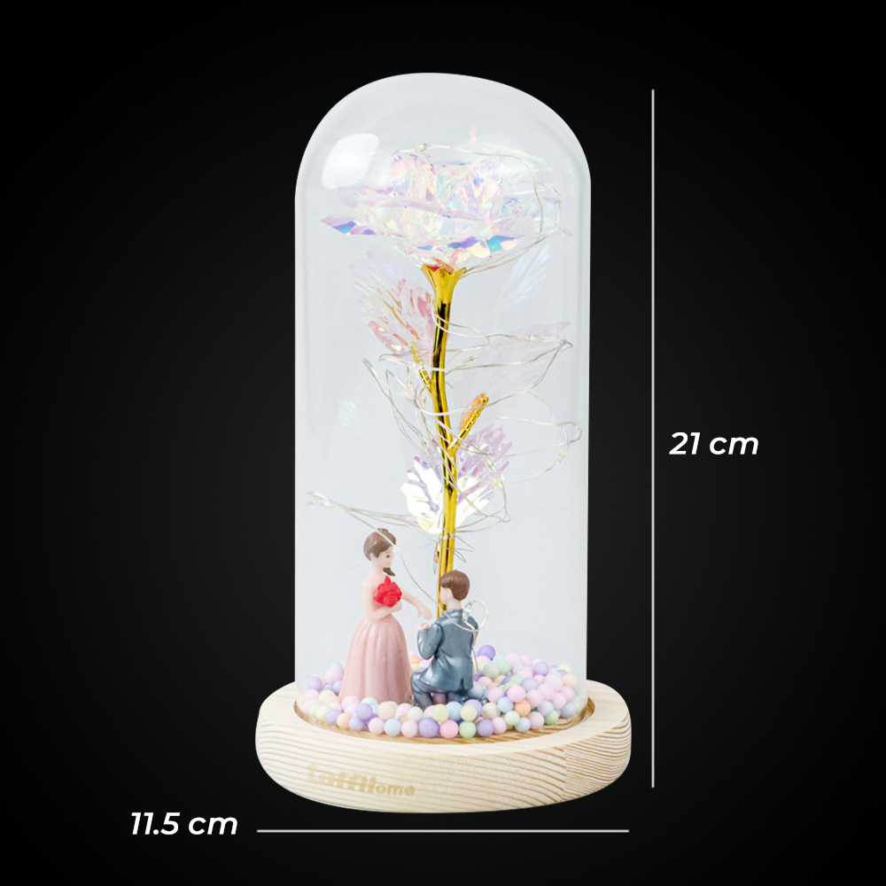 (BISA COD) FTIHSHP  Lampu Meja Hias LED Galaxy Rose Eternal Colorful Light - MSFRG-003