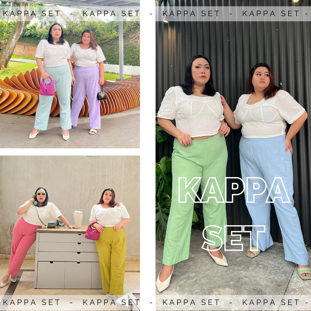 MOKMOK - Kappa Set Linen JumboSize BigSize Slim Fit