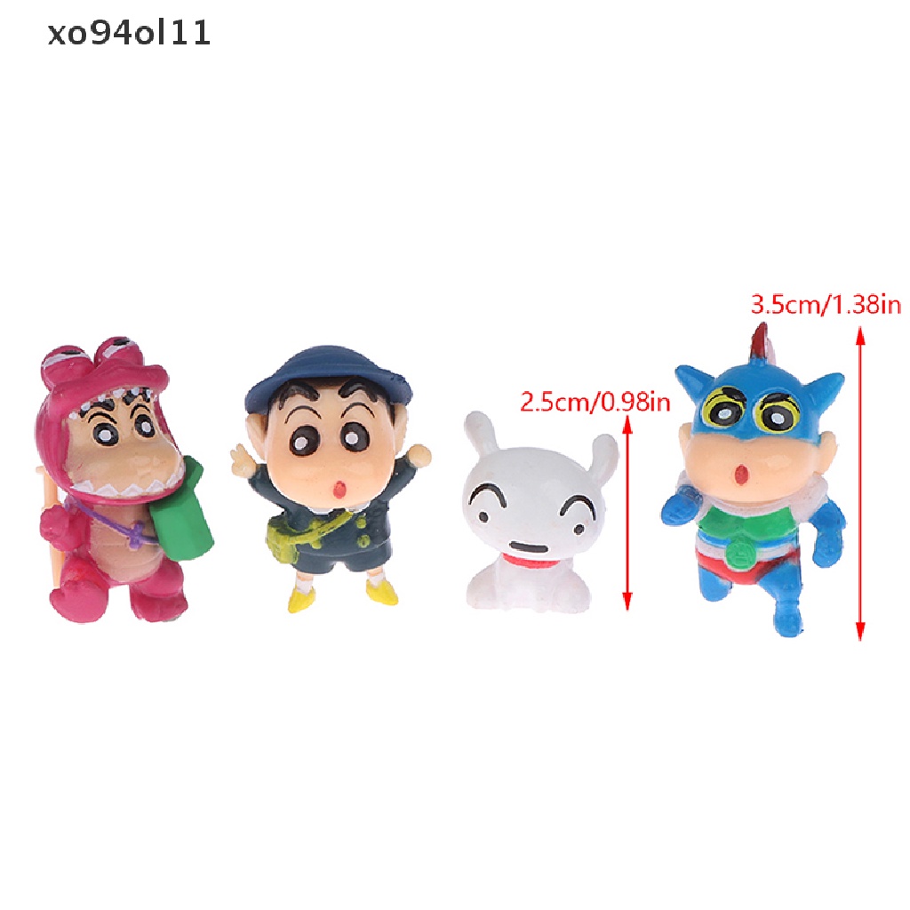 Xo 8Pcs Crayon Shin-Chan Boneka Tokoh Anime Model Desktop Lucu Hiasan Mobil Dekorasi Rumah Mainan Anak Rumah Boneka Boneka Mikro Landscape Ornamen Dekorasi Kue Insert OL