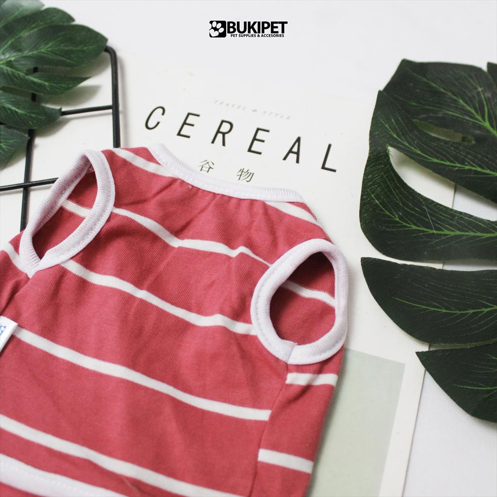 Baju Kucing Lucu Murah Cewek Cowok Aksesoris Hewan Kecil - Tank Pastel Red Series