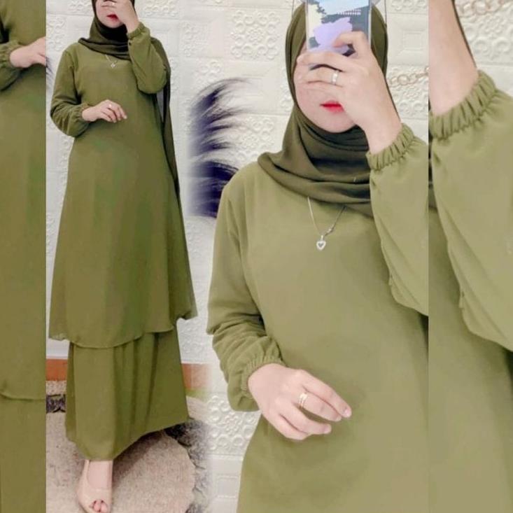 ❉ GAMIS CERUTY POLOS MALAYSIA/ MELAYU - BAHAN CERUTI + FULL PURING (COD) ➫
