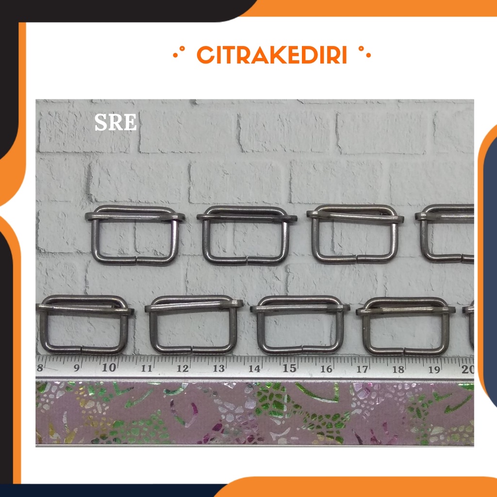 Ring Jalan-Ring Geser/ Sre Black Nikel 2 cm - Ring Tas - aksesoris tas