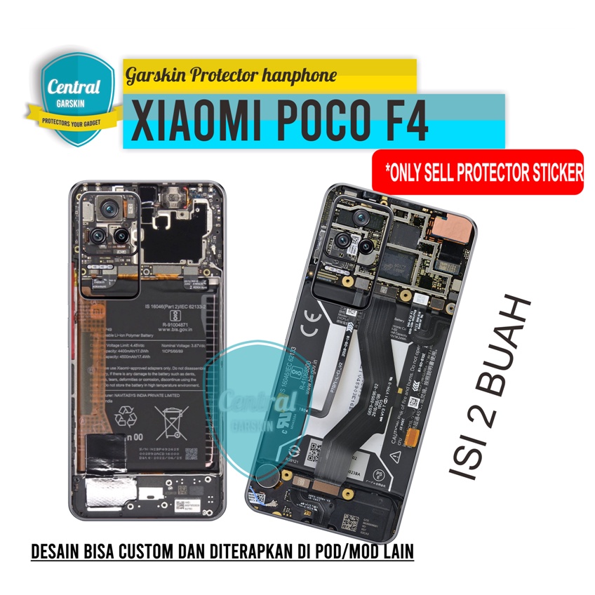 Garskin Skin Poco F4 back only - isi 2 buah - mesin transparan