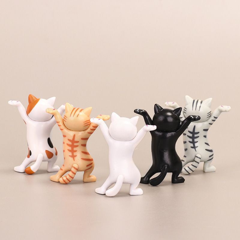 5pcs Dancing Cat Holder Multifungsi Cat Stand Holder Untuk Pen AirPods Holder