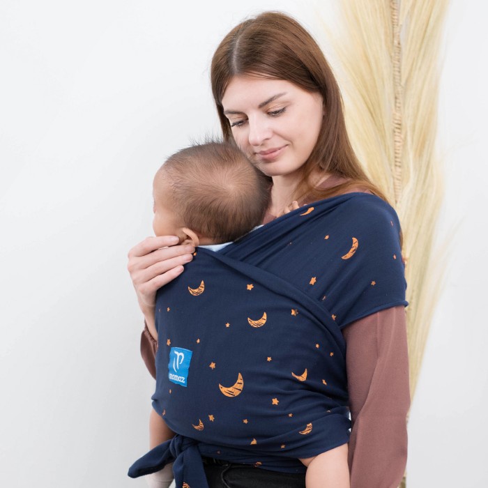 Terlaris ✨ -Gendongan Bayi Depan 3In1 Mobymoby Buy1 Get1 Geos Motif - Moonstar Navy, S- 2.1.23