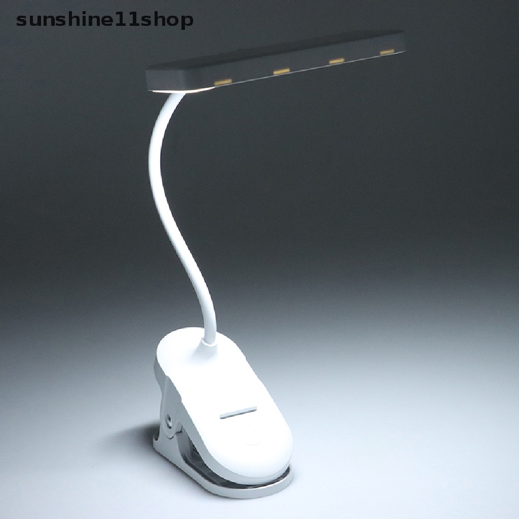 Sho Lampu Meja Dengan Klip Peredupan Stepless Led Lamp Rechargeable Bedside Night Light N