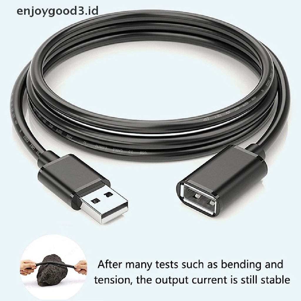 【 Rready Stock 】 Extension USB 2.0 Cable USB to USB Cable Extender Data Cord Fast Speed Transmission Extender Male to Female Data Cord （ ID ）