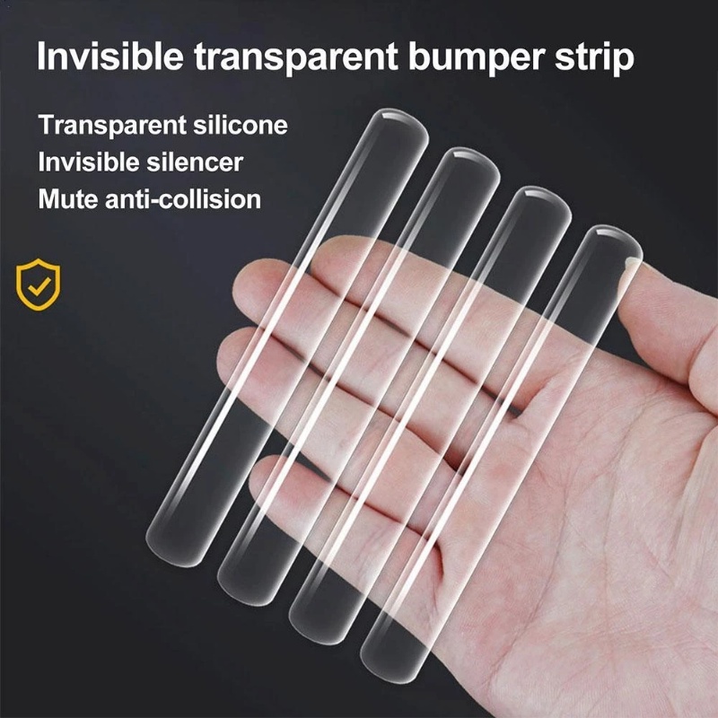 Strip Perlindungan Anti Gores Pinggiran Pintu Mobil Invisible Clear Silicone Door Anti-Tabrakan Stiker Strip Pelindung Silencing Tanpa Jejak Untuk Pintu Dinding Lemari Furniture Mobil