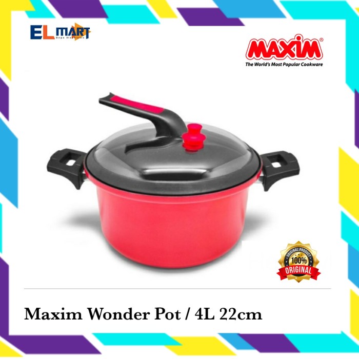 Maxim Wonder Pot Vacuum Panci Ungkep Serbaguna 4 Liter 4L 22cm