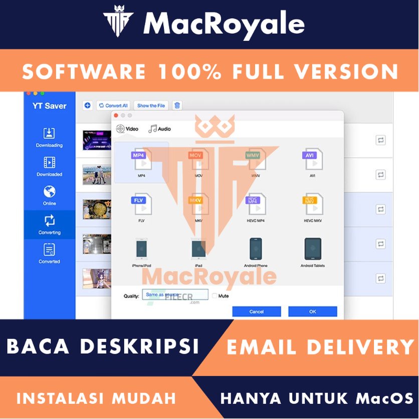 [MacOS] YT Saver Video Downloader &amp; Converter Full Version Lifetime Full Garansi - Alat unduh dan konversi video dari YouTube