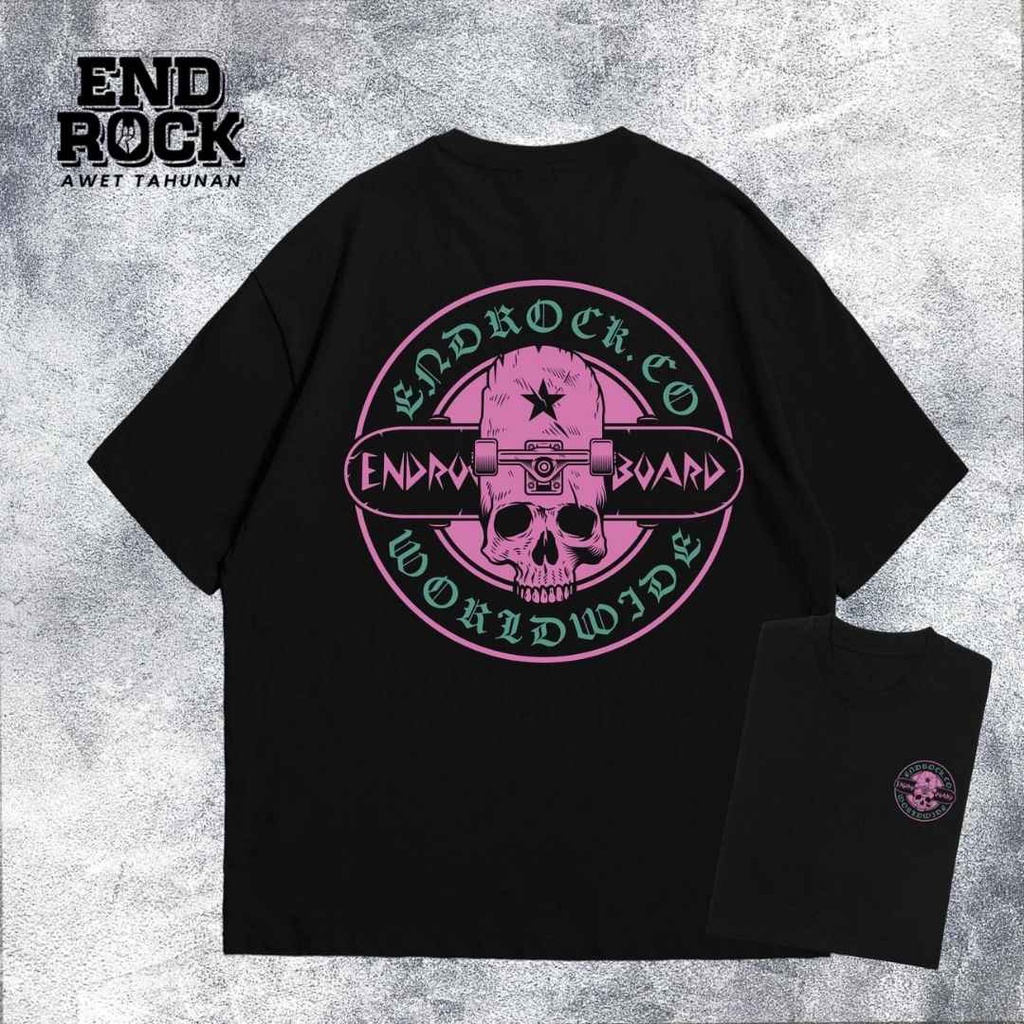 Kaos Oversize Original Endrock Tema Skull Board