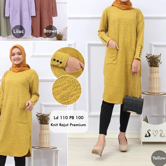 ℗ Soula Tunik / Solia Tunik - Tunik Kaos Rajut Premium / LD100 Melar / Soula 5 / soula 4 / R.3 -  ❄
