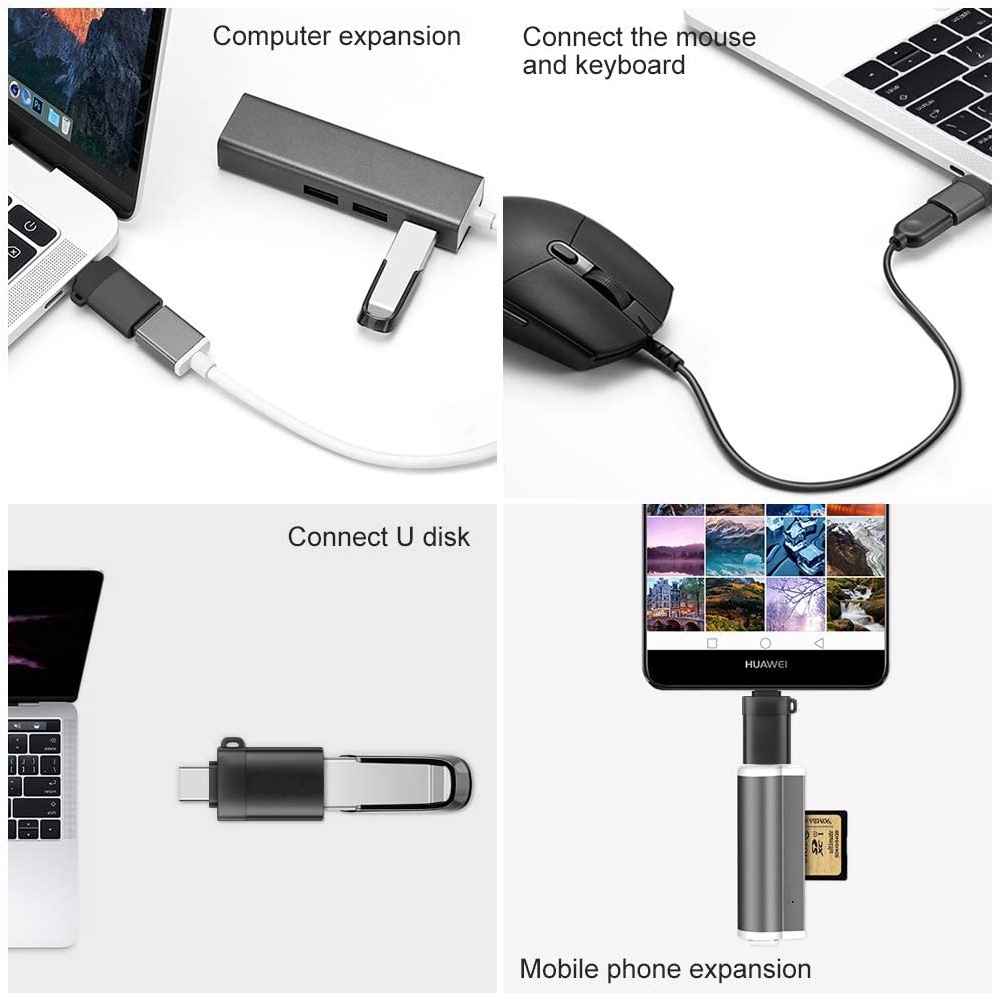 Actual【COD】USB 3.0 OTG Micro USB to Type-C Android Tablet/Laptop/Phone Adapter Converter Transfer Data Cepat converter for fast data transfer